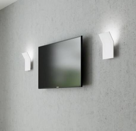 Wall lighting with TV